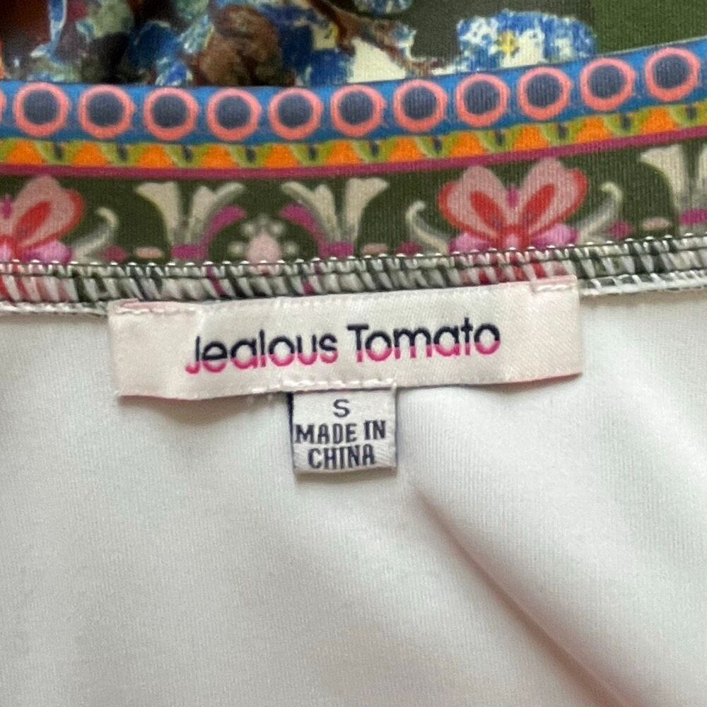 Jealous Tomato‎ Mixed Print Floral Cropped Bomber Jacket Sz S - Picture 6 of 8